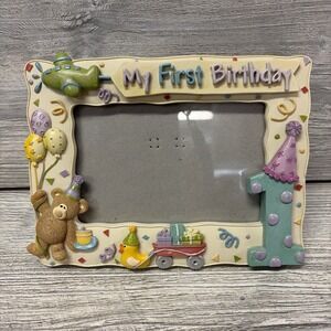 PHOTO FRAME L "My First Birthday" 3-D for 4"x 6" Picture (E5)